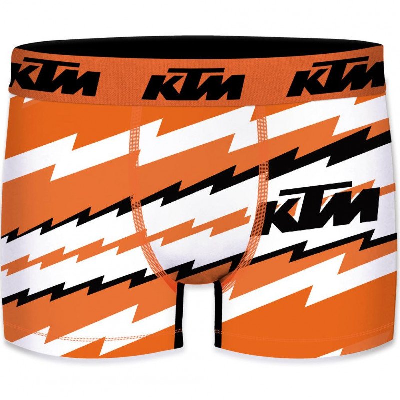 KTM Boxer Homme Microfibre ECLAIR22 Orange Blanc