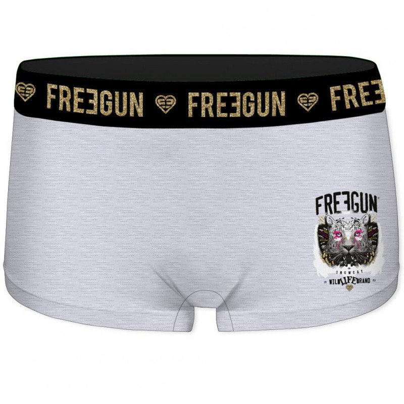 FREEGUN Boxer Fille Microfibre CHI Gris