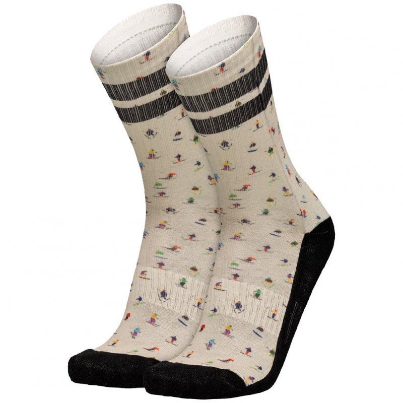PULL IN Chaussettes Homme Microcoton CHASSENEIGE Beige Noir