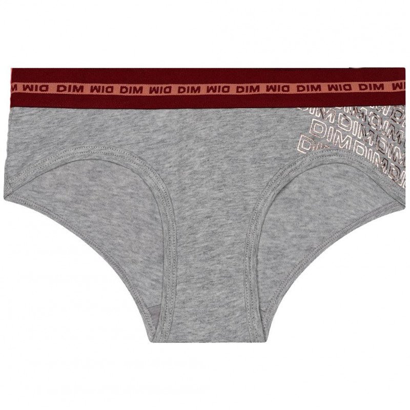 DIM Shorty Fille Coton DIMSPORT Gris