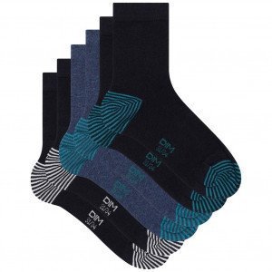 DIM 3 paires de Chaussettes Garçon Coton DIM KIDS Bleu Noir
