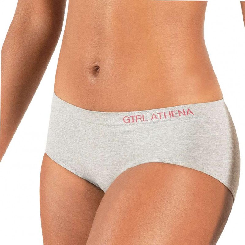 ATHENA Lot de 2 Boxers Fille Sans couture FASHION Gris Noir