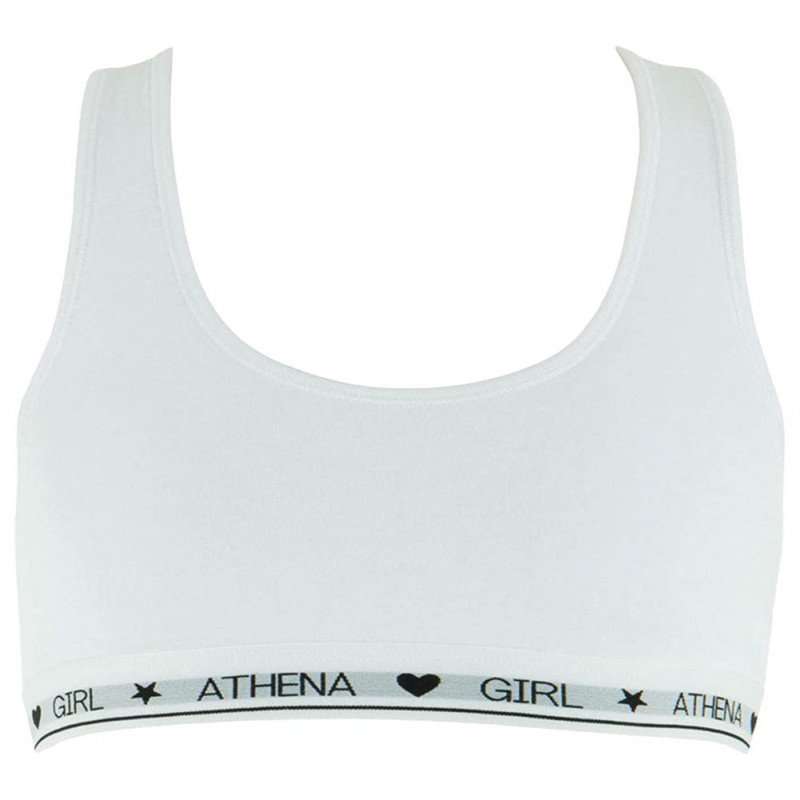 ATHENA Brassière Fille Coton ULTRA DOUX Blanc