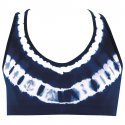 Brassière Fille SPORT SEAMLESS TIE&DYE Bleu et Blanc