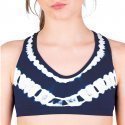 Brassière Fille SPORT SEAMLESS TIE&DYE Bleu et Blanc