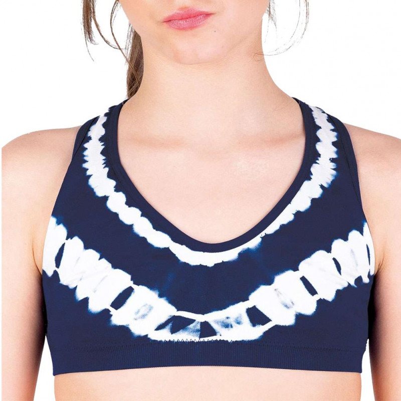 Brassière Fille SPORT SEAMLESS TIE&DYE Bleu et Blanc