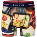 PULL IN Boxer Long Homme Microfibre RACLETTE Noir Rouge