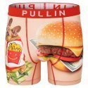 PULL IN Boxer Long Homme Microfibre DOGGODOLLARS Rouge Beige
