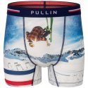 PULL IN Boxer Long Homme Microfibre BIGAIR Bleu Rouge