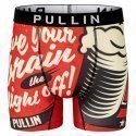 PULL IN Boxer Long Homme Microfibre NIGHTOFF Rouge Noir