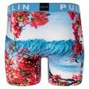PULL IN Boxer Long Homme Microfibre PINKWAVE Bleu Rose