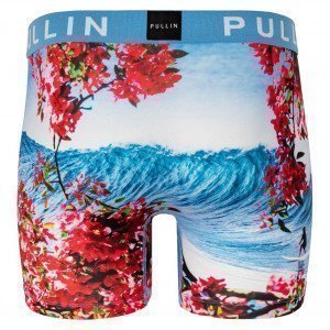 PULL IN Boxer Long Homme Microfibre PINKWAVE Bleu Rose
