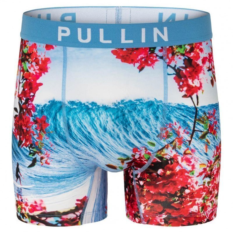 PULL IN Boxer Long Homme Microfibre PINKWAVE Bleu Rose