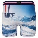 PULL IN Boxer Long Homme Microfibre MOUNTBLUE Bleu Blanc