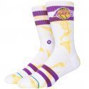 STANCE Chaussettes Homme Microcoton LAKERS DYED Violet Jaune NBA