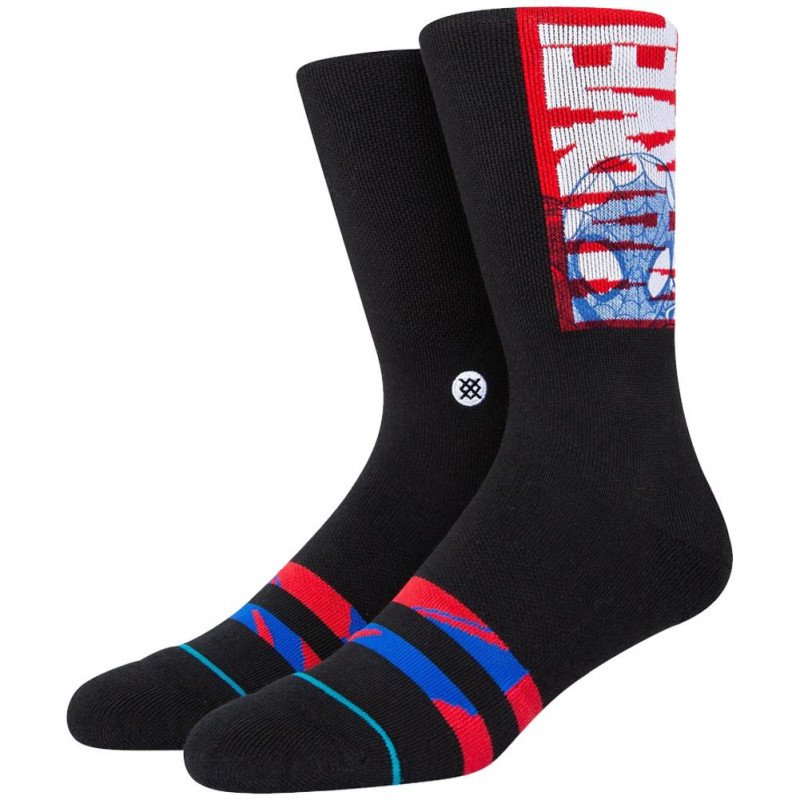 STANCE Chaussettes Homme Microcoton THE KID Rouge Noir MARVEL