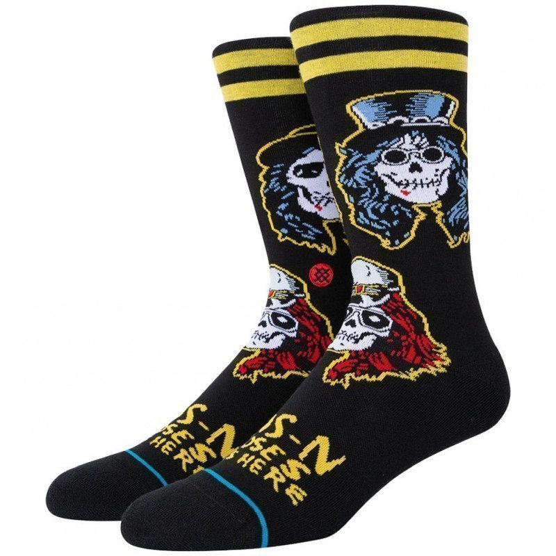 STANCE Chaussettes Homme Microcoton APPETITE Noir Jaune GUNS N ROSES