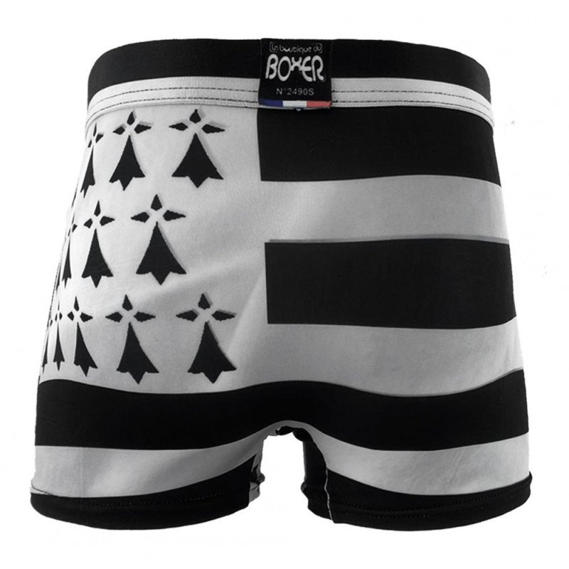 Boxer Homme BRETON Noir et Gris