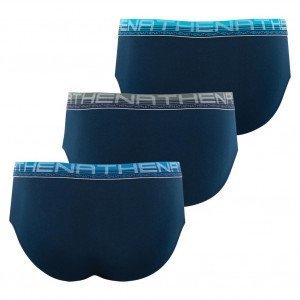 ATHENA Lot de 3 Slips Homme Coton Bio BIOPACK Bleu Marine