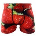 HERITAGE Boxer Homme Microfibre FRAISE Rouge Vert MADE IN FRANCE