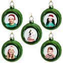 Pack de 5 boules de Noël personnalisable Vert * Ø 6 cm