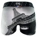 Boxer Homme TOUREIFFEL Noir et Gris