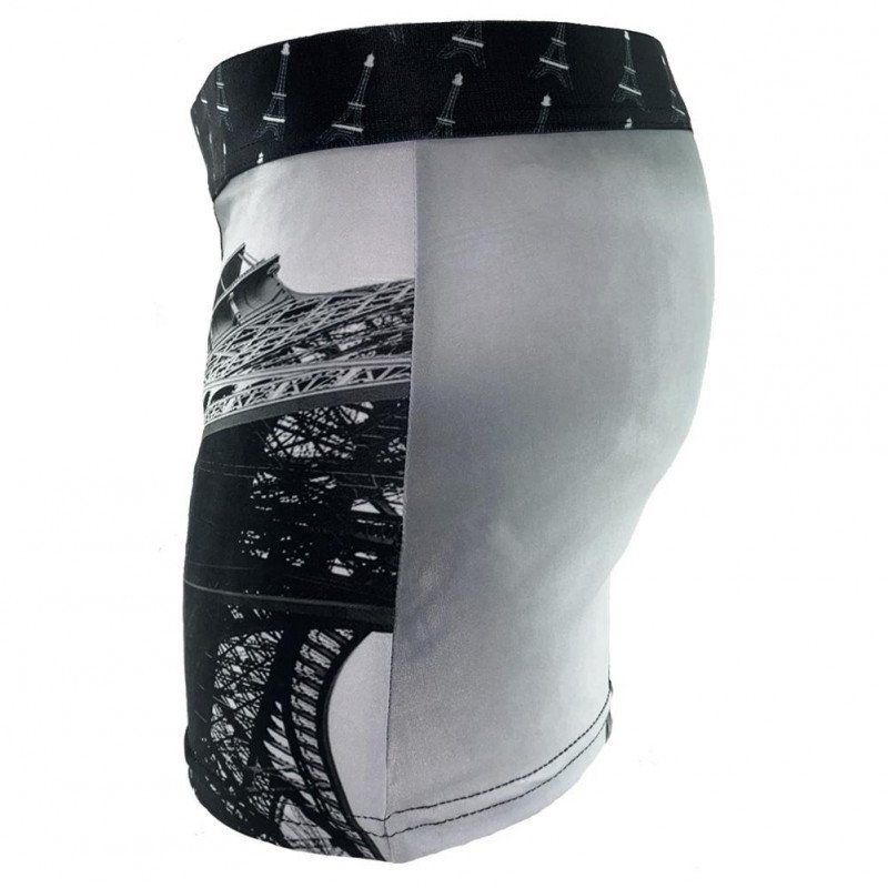 Boxer Homme TOUREIFFEL Noir et Gris