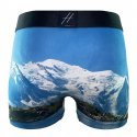 HERITAGE Boxer Homme MONT BLANC Bleu Blanc MADE IN FRANCE