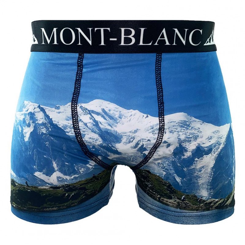 HERITAGE Boxer Homme MONT BLANC Bleu Blanc MADE IN FRANCE