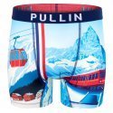 PULL IN Boxer Long Homme Microfibre FAMOUNTAINLIFT Bleu Rouge