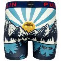 PULL IN Boxer Long Homme Microfibre FATEAMFONDUE Bleu Blanc