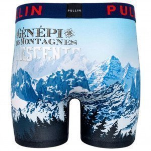 PULL IN Boxer Long Homme Microfibre FALADESCENTE Bleu Blanc