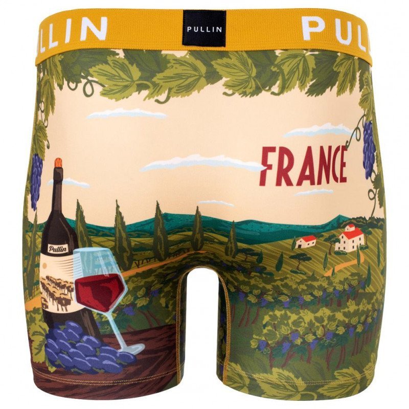 PULL IN Boxer Long Homme Microfibre FAPINO Vert Beige