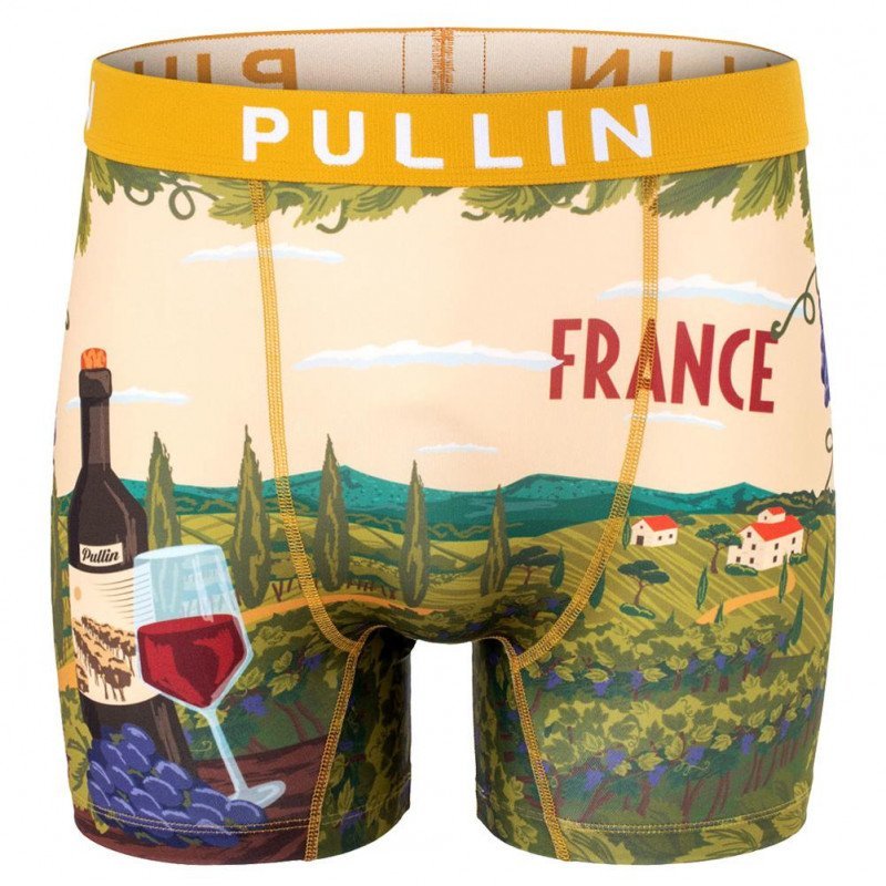 PULL IN Boxer Long Homme Microfibre FAPINO Vert Beige