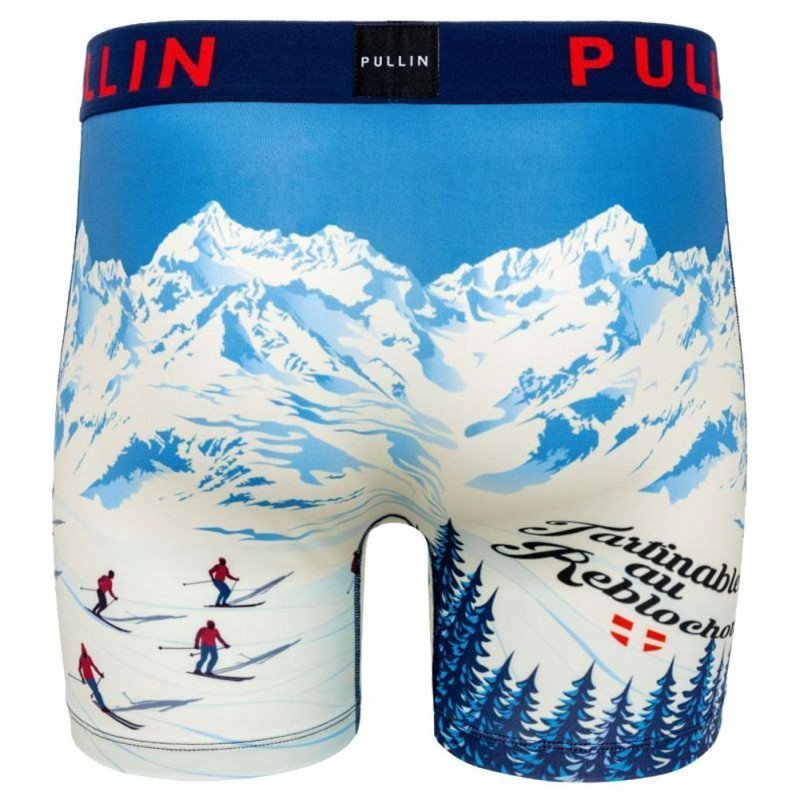 PULL IN Boxer Long Homme Microfibre FATARTINABLE Bleu Blanc