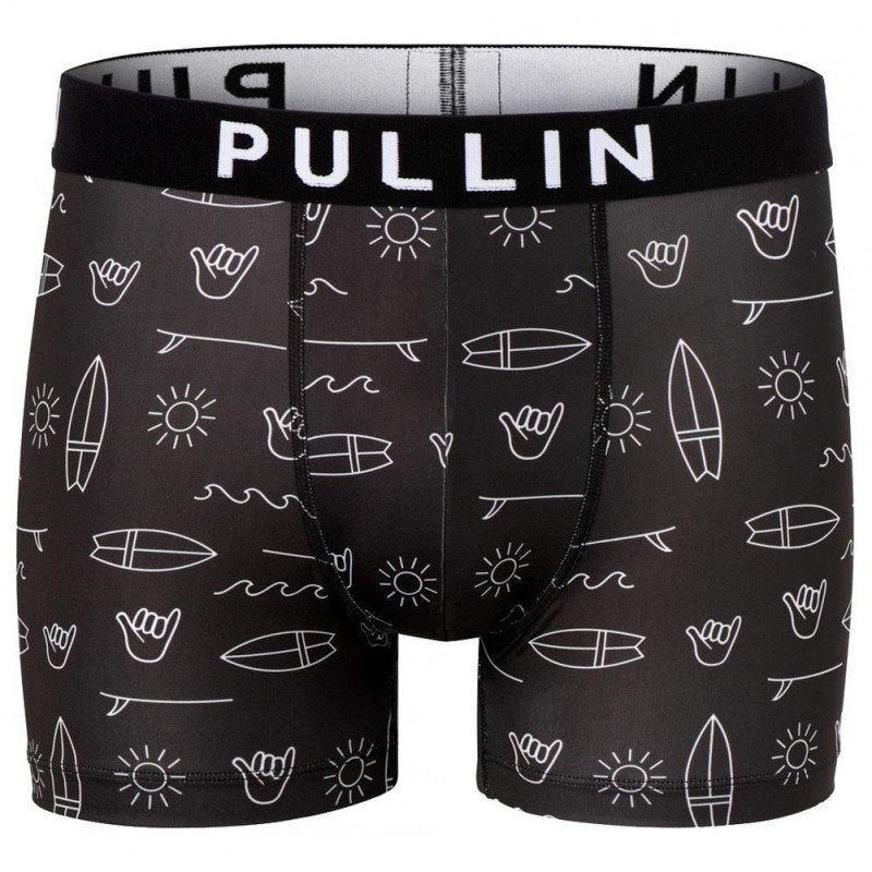 PULL IN Boxer Homme Microfibre MASELEMENT Gris Blanc