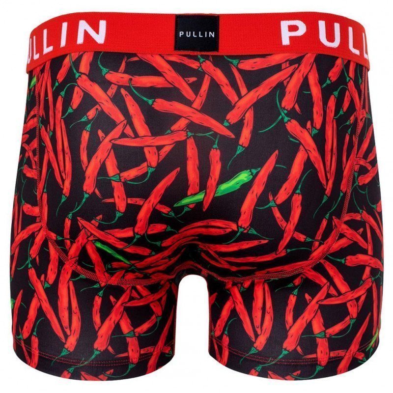 PULL IN Boxer Homme Microfibre MASHOTCHILLI Rouge Noir