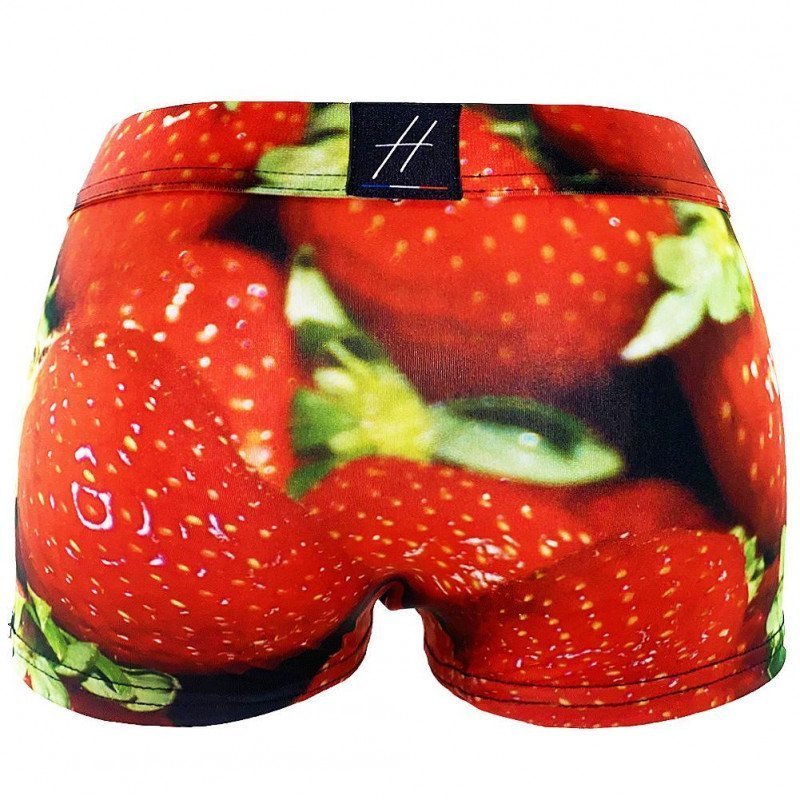 HERITAGE Boxer Femme Microfibre FRAISE Rouge Vert MADE IN FRANCE