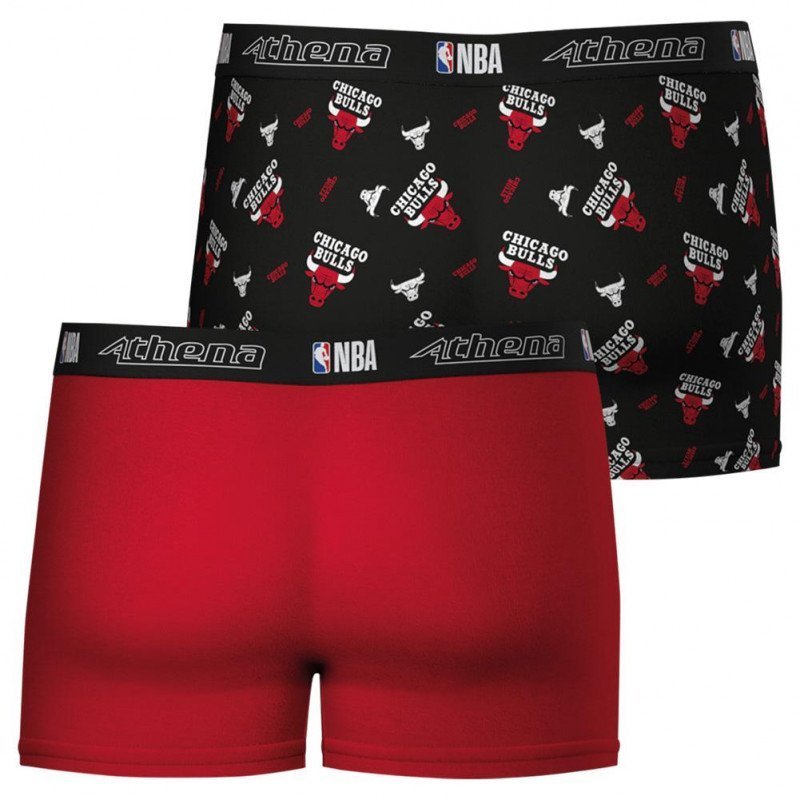 LOT DE 2 Boxer Sous-vêtements Homme CHICAGOBULLS Rouge et Noir