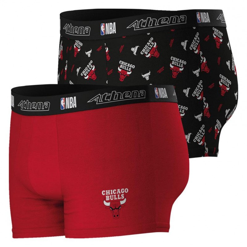 LOT DE 2 Boxer Sous-vêtements Homme CHICAGOBULLS Rouge et Noir