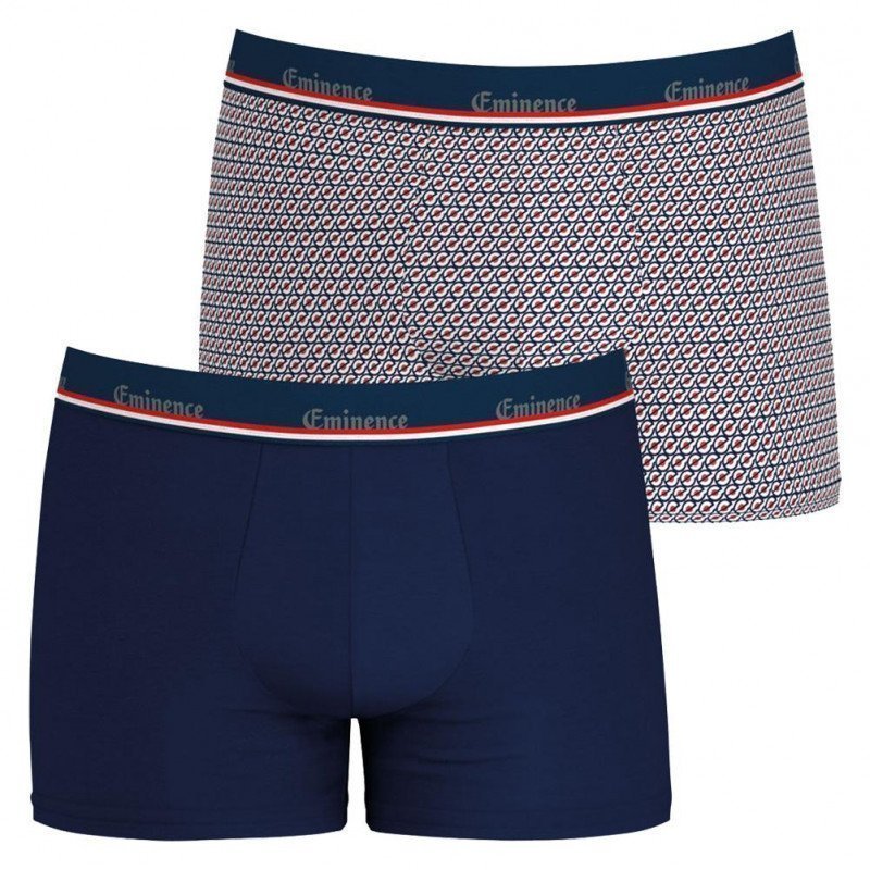 LOT DE 2 Boxer Sous-vêtements Homme MADE IN FRANCE Bleu et Blanc