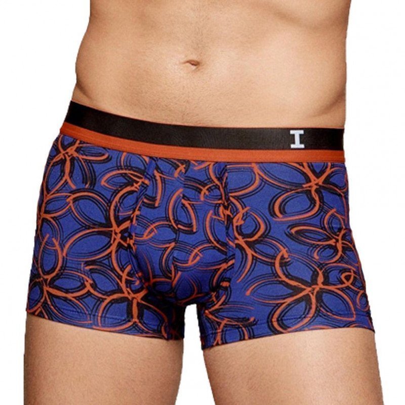 IAMWHATIWEAR Boxer Homme Coton Modal CHAMELEONIC Bleu Rouge