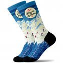 PULL IN Chaussettes Homme Microfibre TARTINABLE Bleu Blanc