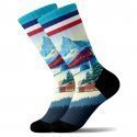 PULL IN Chaussettes Homme Microfibre MOUNTAINLIFT Bleu Blanc