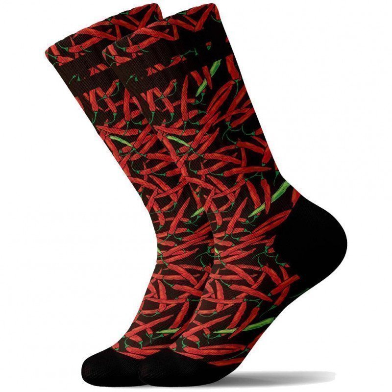 PULL IN Chaussettes Homme Microfibre HOTCHILLI Rouge Noir