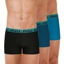 ATHENA Lot de 3 Boxers Homme Coton EASYSPORT Noir Marine Bleu