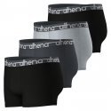 ATHENA Lot de 4 Boxers Homme Coton EASY JEAN Noir Anthracite Gris Noir