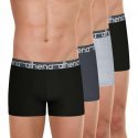 ATHENA Lot de 4 Boxers Homme Coton EASY JEAN Noir Anthracite Gris Noir