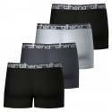 ATHENA 4 Boxers Homme Coton EASY JEAN Noir Anthracite Gris Noir
