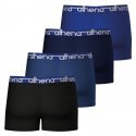 ATHENA Lot de 4 Boxers Homme Coton EASY JEAN Noir Bleu Marine Electrique